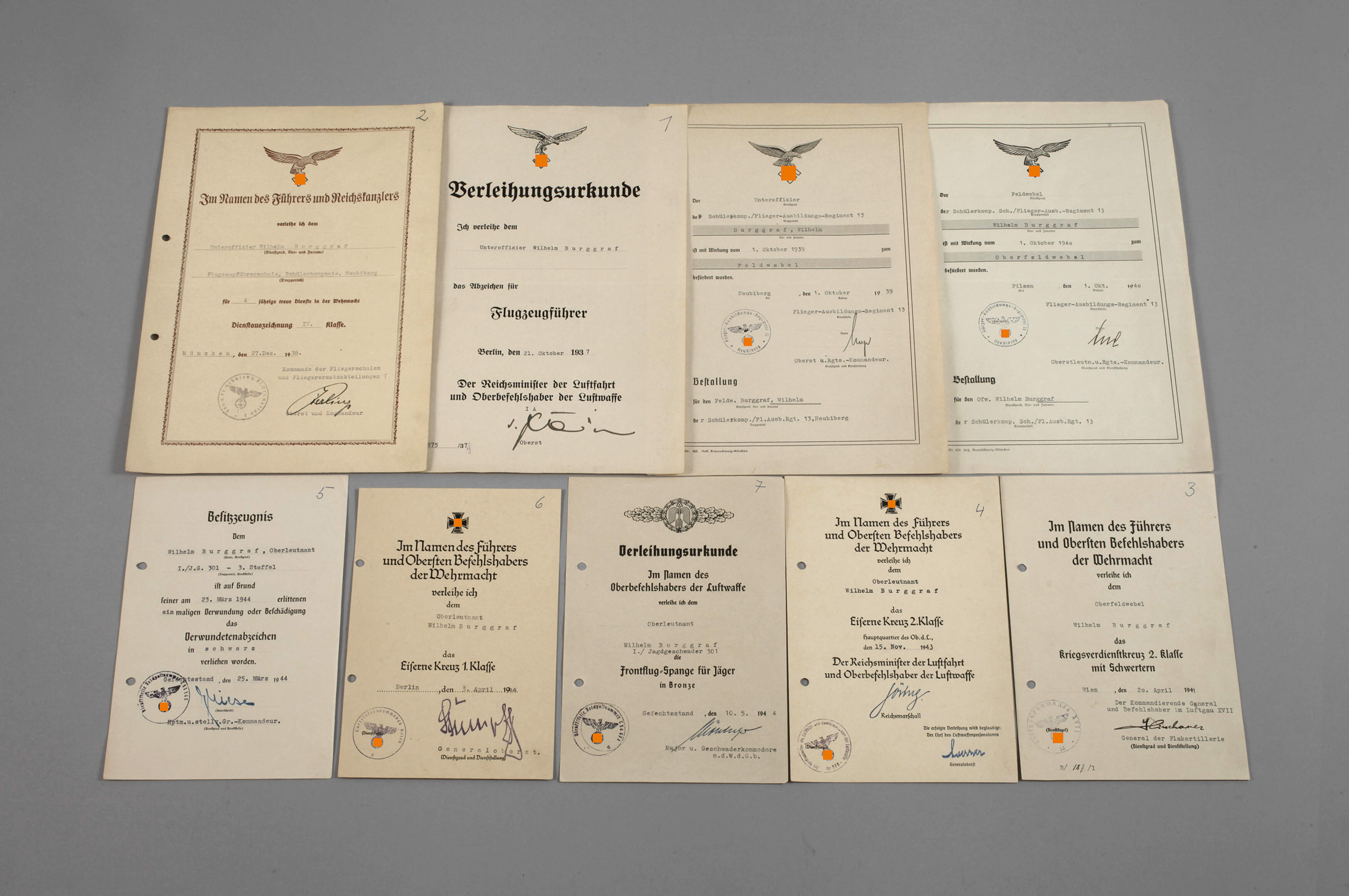 Urkundennachlass eine Fliegers der Luftwaffe