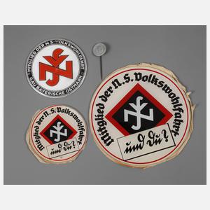 Satz Plaketten der Volkswohlfahrt