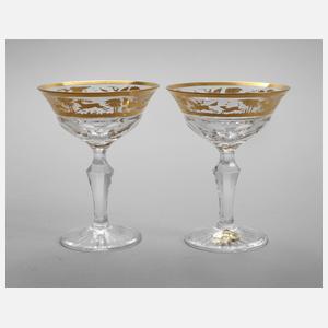 Paar Likörgläser aus dem Service Erich Honeckers