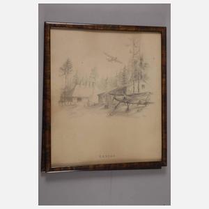 H. Zweig, Vier Zeichnungen 2. Weltkrieg