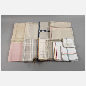 Großes Konvolut Leinentischwäsche