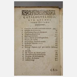 Divini Platonis Operum Omnium 1592