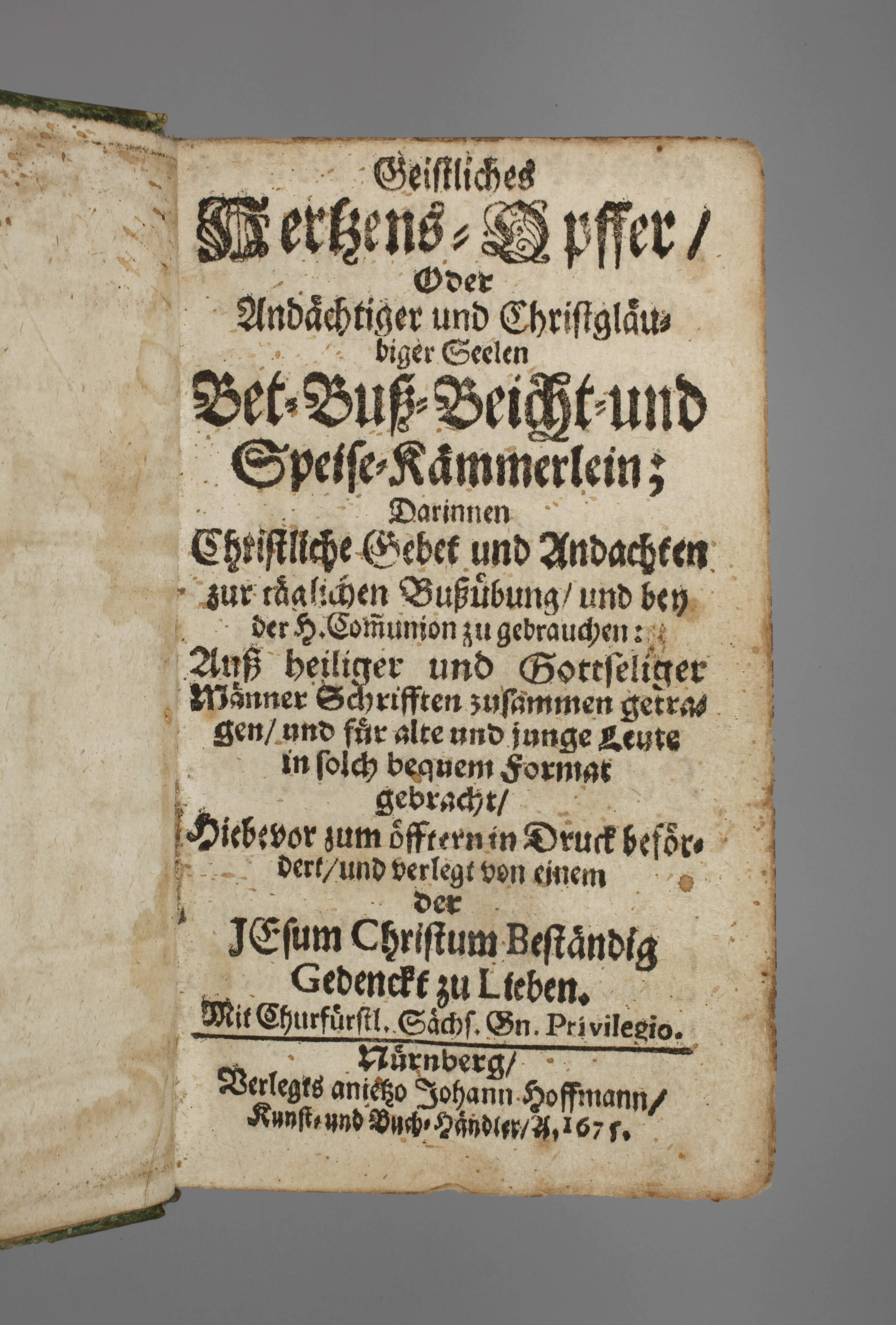 Andachtenbuch Nürnberg 1675