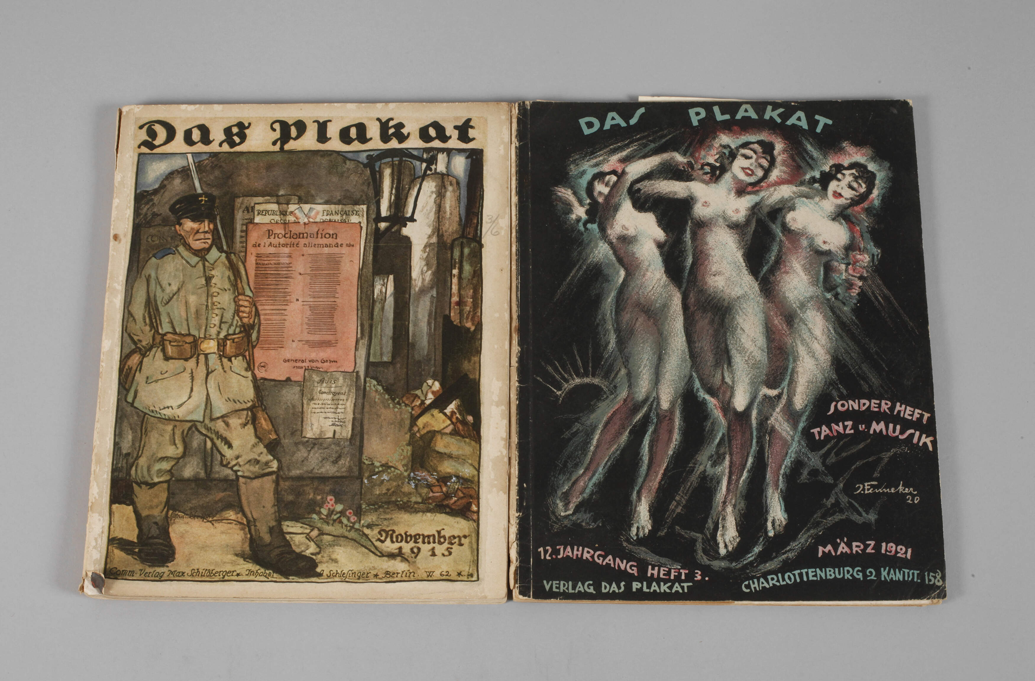 Zwei Hefte Das Plakat 1915/1921