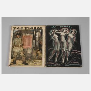 Zwei Hefte Das Plakat 1915/1921