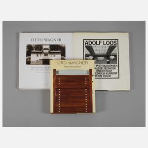 Drei Fachbücher Jugendstil in Wien