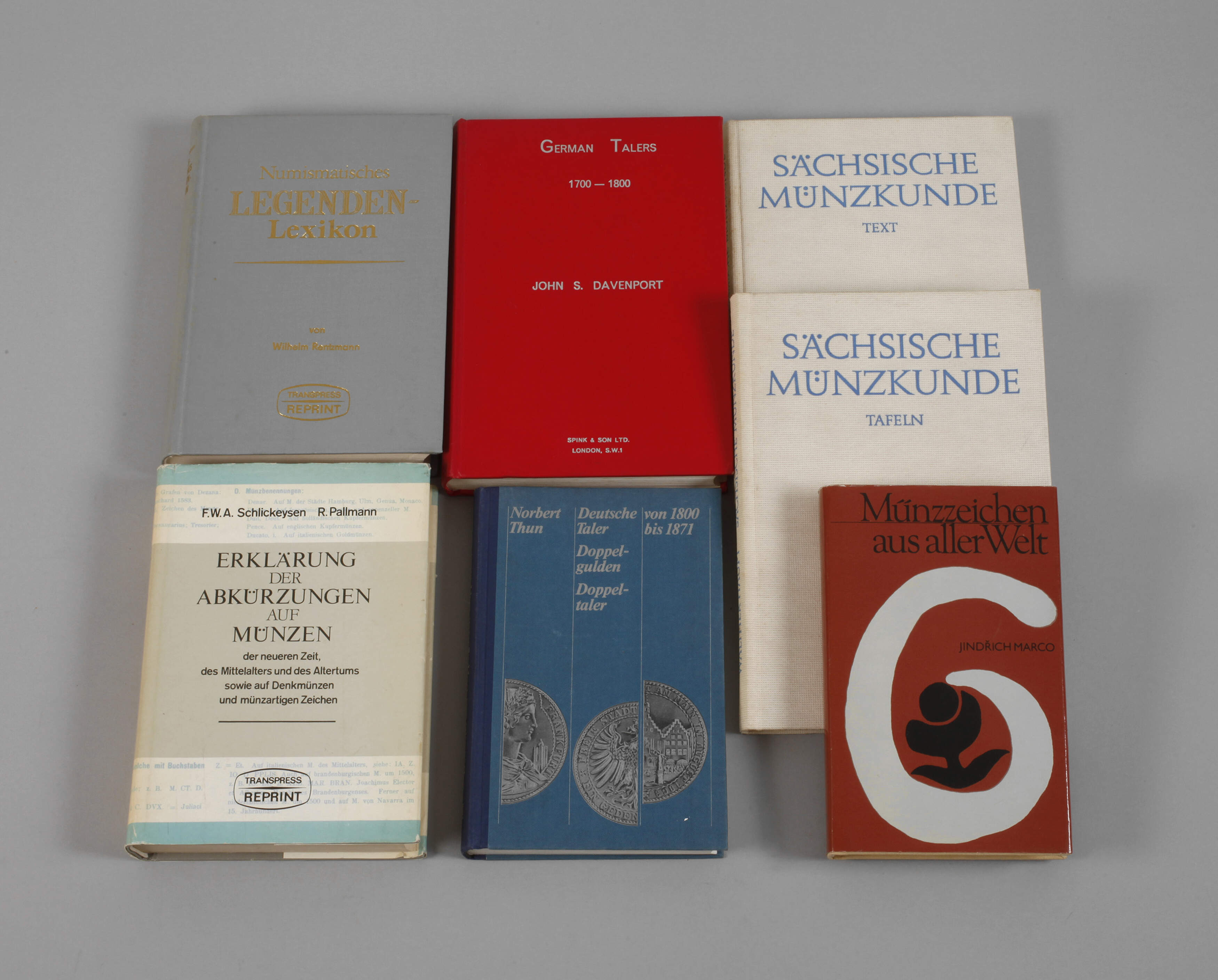 Sechs Bände Fachliteratur Münzkunde
