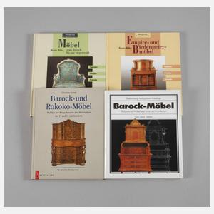 Vier Fachbücher Barockmöbel