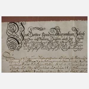 Brief Maximilian Joseph Kurfürst von Bayern