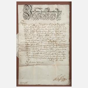 Brief Maximilian Joseph Kurfürst von Bayern