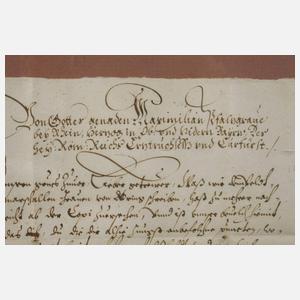 Brief Maximilian Churfürst von Bayern