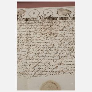 Lehensbrief über ein Tagwerk Wiesen