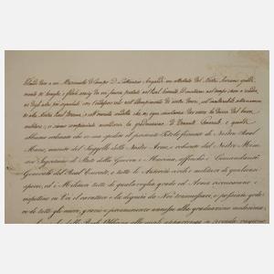 Brief von Ferdinand II., König beider Sizilien