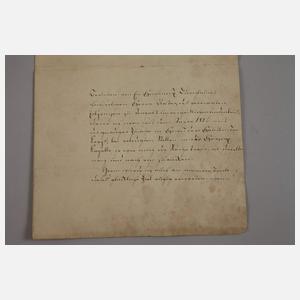 Autograph Leopold Herzog zu Anhalt