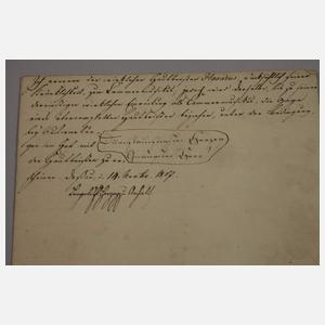 Autograph Leopold Herzog zu Anhalt