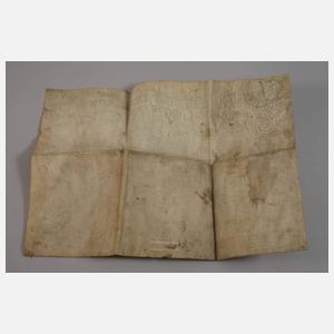 Urkunde Fürst Günther I. Schwarzburg-Sondershausen