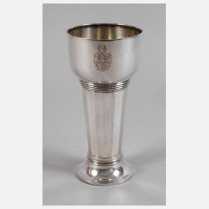 Silberpokal mit Adelswappen