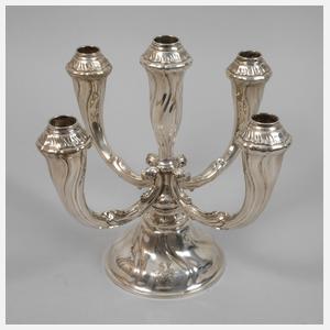 Silber fünfflammiger Tafelleuchter