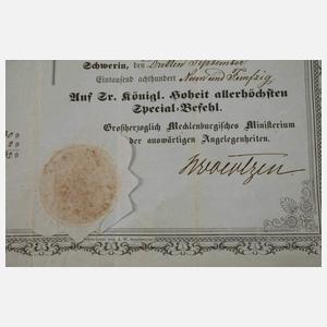 Reisepass für Friedrich Wilhelm Hosäus