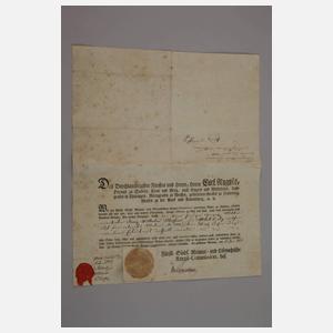 Reisepass für Georg Wilhelm Hosäus