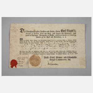 Reisepass für Georg Wilhelm Hosäus