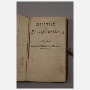 Zwei Wanderbücher Sachsen und Reisepass Westphalen