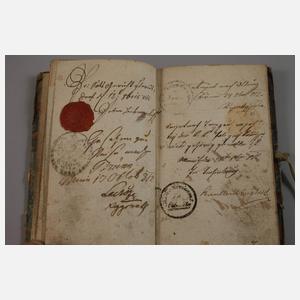 Zwei Wanderbücher Sachsen und Reisepass Westphalen