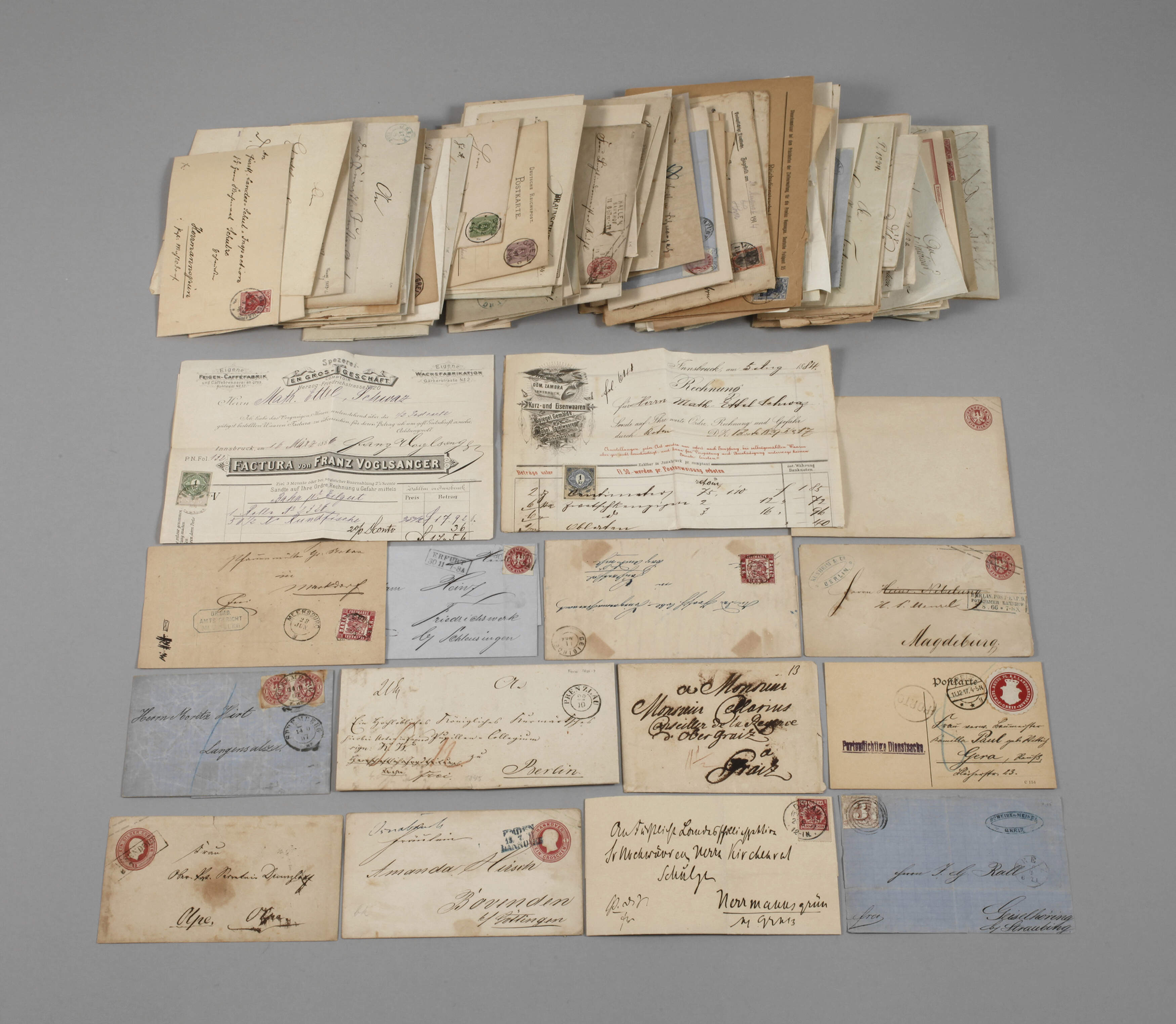 Konvolut Belege Altdeutschland