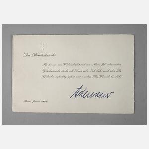 Autograf Konrad Adenauer