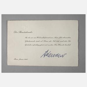 Autograf Konrad Adenauer