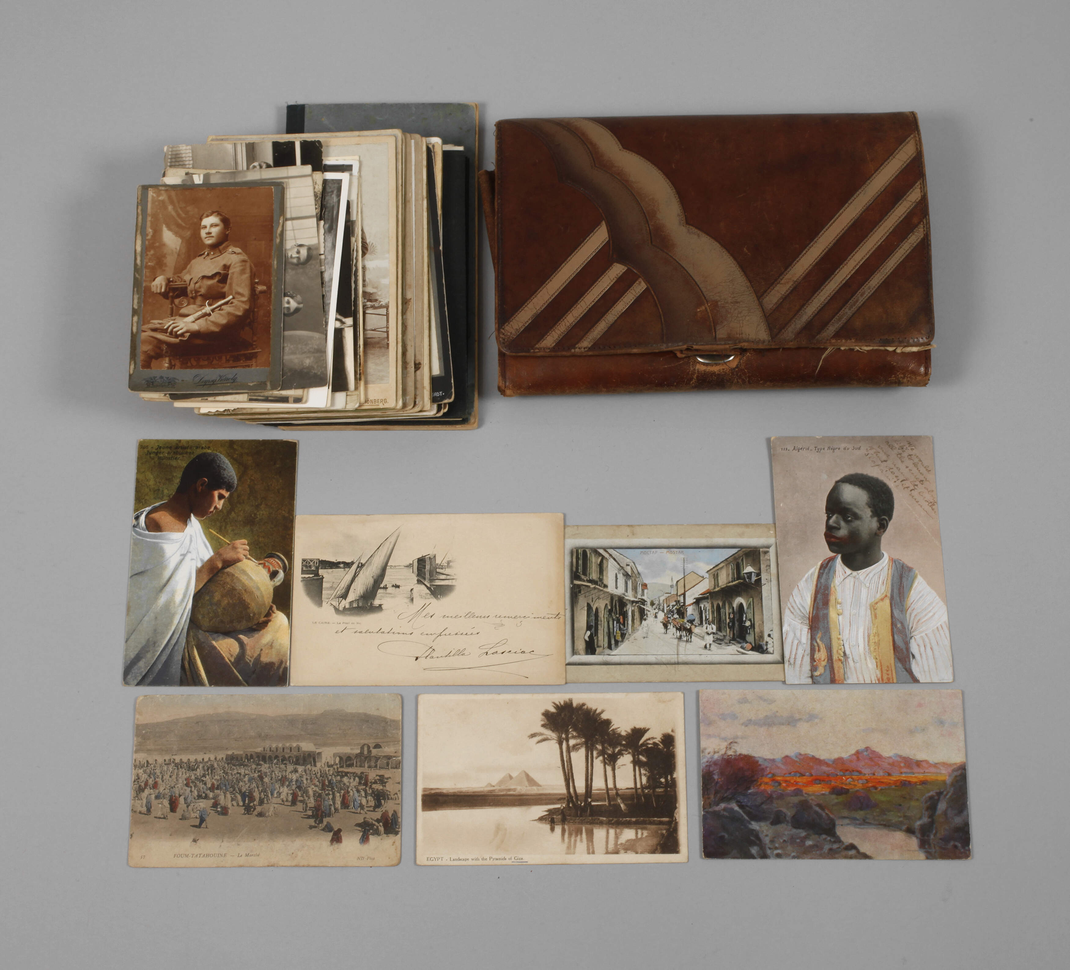 Konvolut Fotos, Papiere, Postkarten