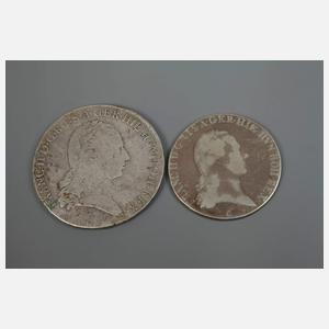 Zwei Silbermünzen Ungarn