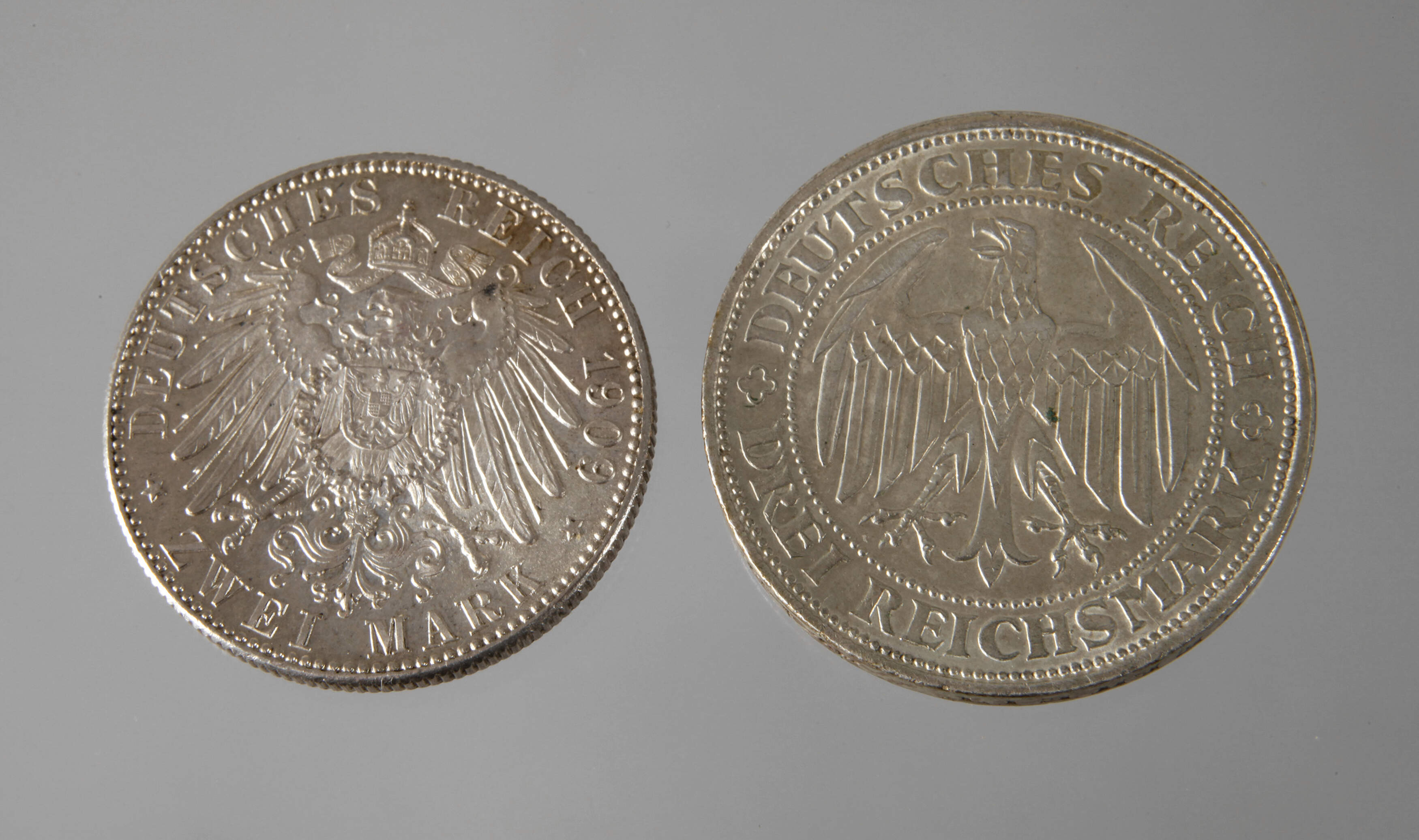 Zwei Silbermünzen Deutsches Reich