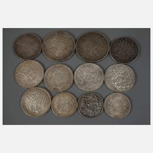 Konvolut Silbermünzen Kaiserreich