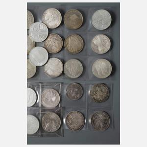 Konvolut 10 DM und 10 Euro Gedenkmünzen