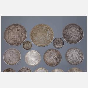 Konvolut Silbermünzen