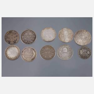 Konvolut Silbermünzen