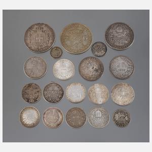 Konvolut Silbermünzen