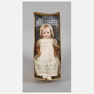 Hertel, Schwab & Co. Porzellankopfpuppe mit Karton