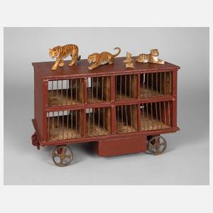 Zirkuswagen mit Massetieren