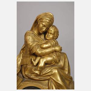 Große Figurenpendule Bronze