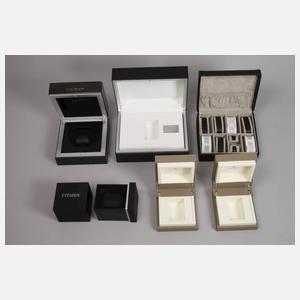 Konvolut Marken-Uhrenetuis