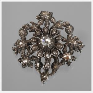 Historismusbrosche mit Diamanten