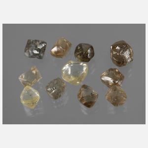 Konvolut Rohdiamanten