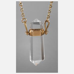 Langes Collier mit Bergkristall