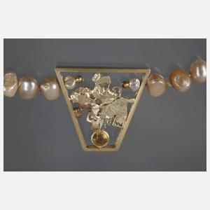 Perlencollier mit Brillant