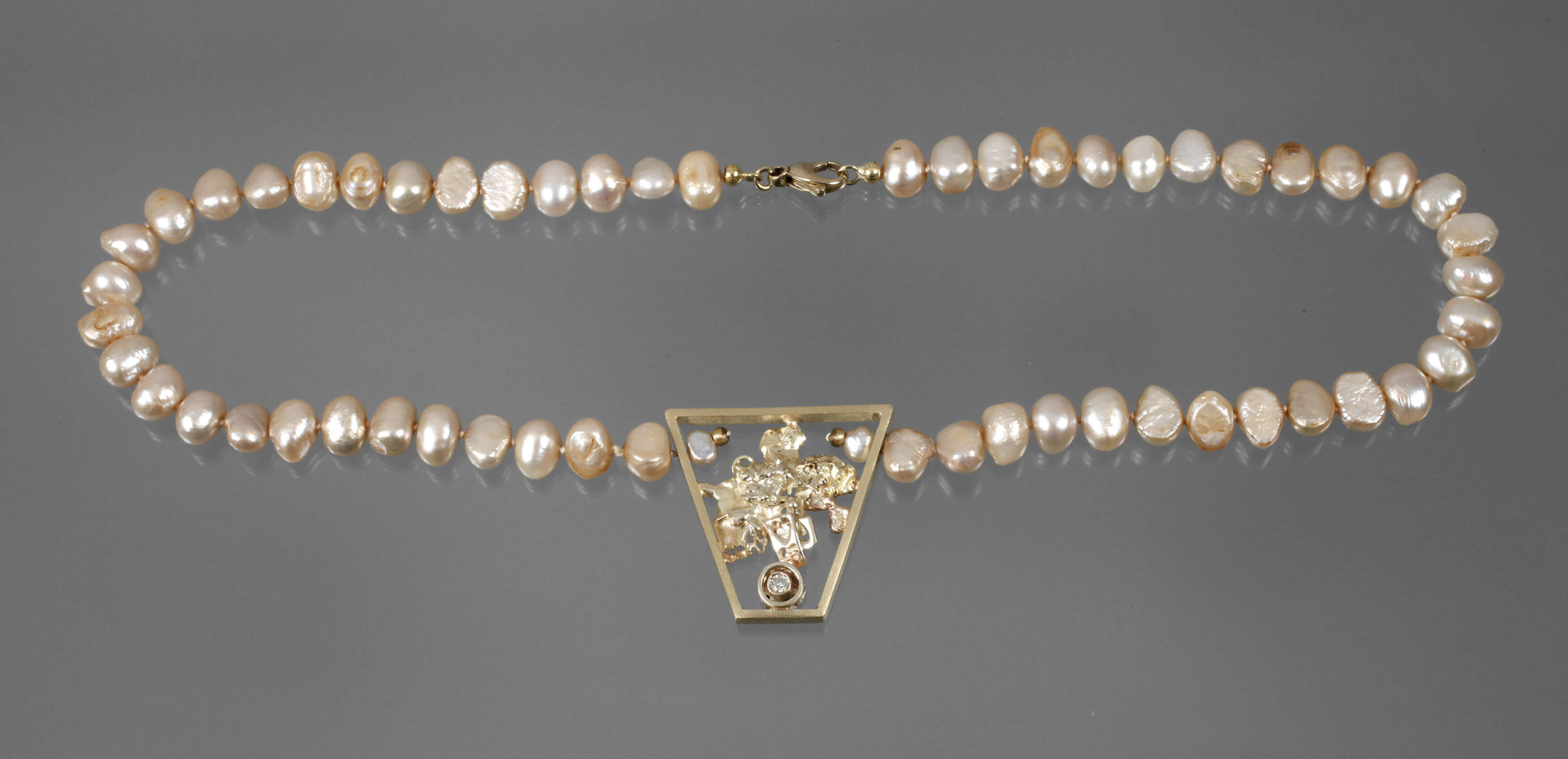 Perlencollier mit Brillant