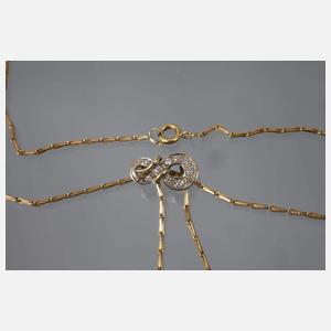 Anhänger mit Perlen und Diamanten