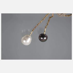 Anhänger mit Perlen und Diamanten