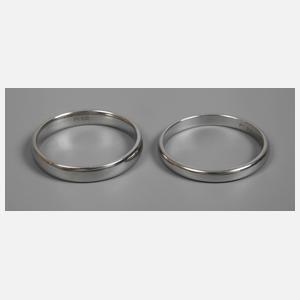 Paar Eheringe aus Platin